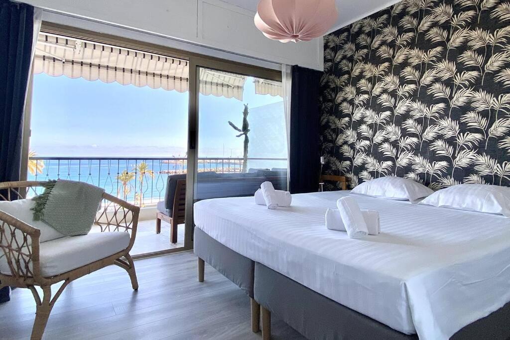 Le Garavan-Vue Mer-Plage-Clim-Terrasse 芒通 外观 照片